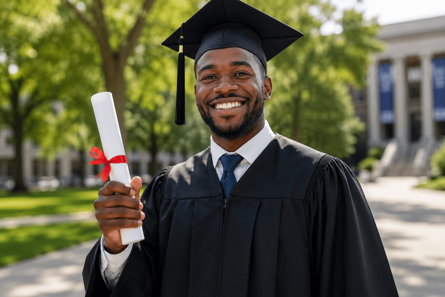 Graduate celebrating
